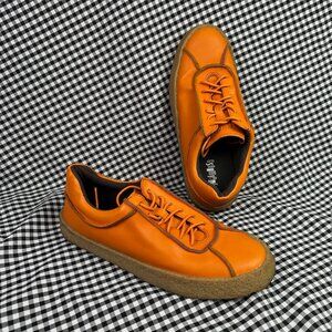 CAMPER Twins Bright Orange Chunky Leather Sneaker Size EU 38 / Women's US 7.5